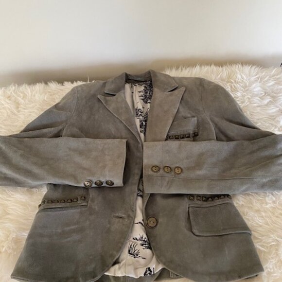 Gray Suede Morphine Generation Jacket - Picture 1 of 6